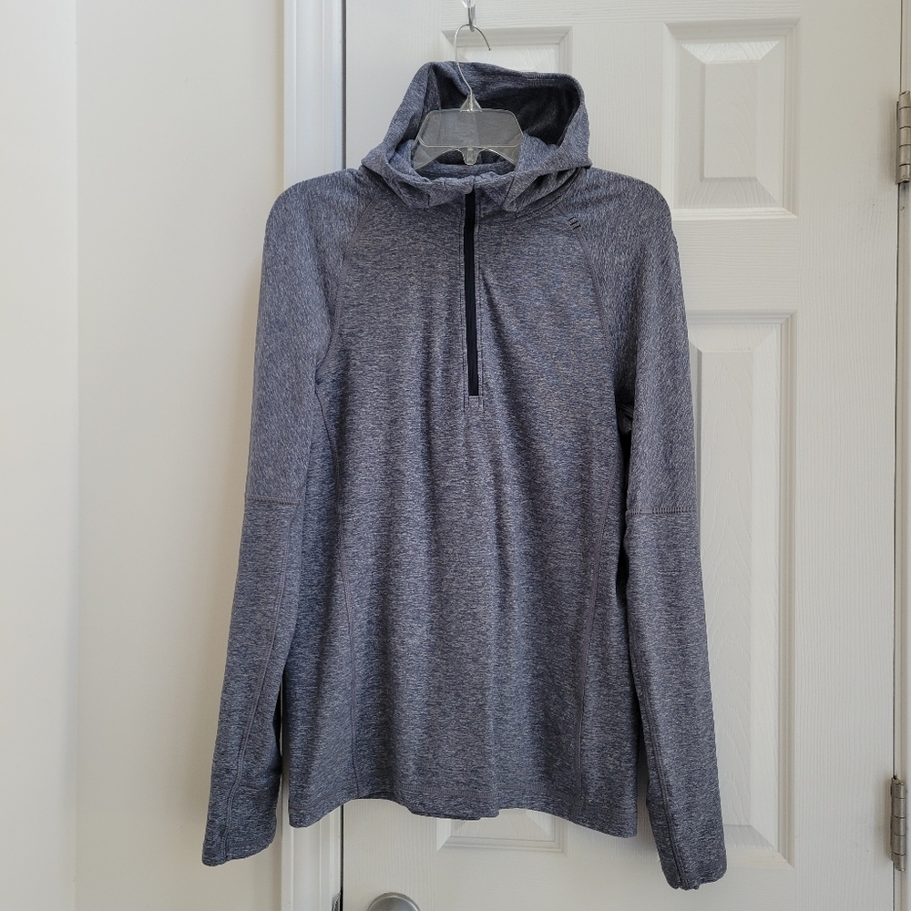 Lululemon Sweat Session Men's‎ Size M Rulu Half-Zip Hoodie Running Shirt